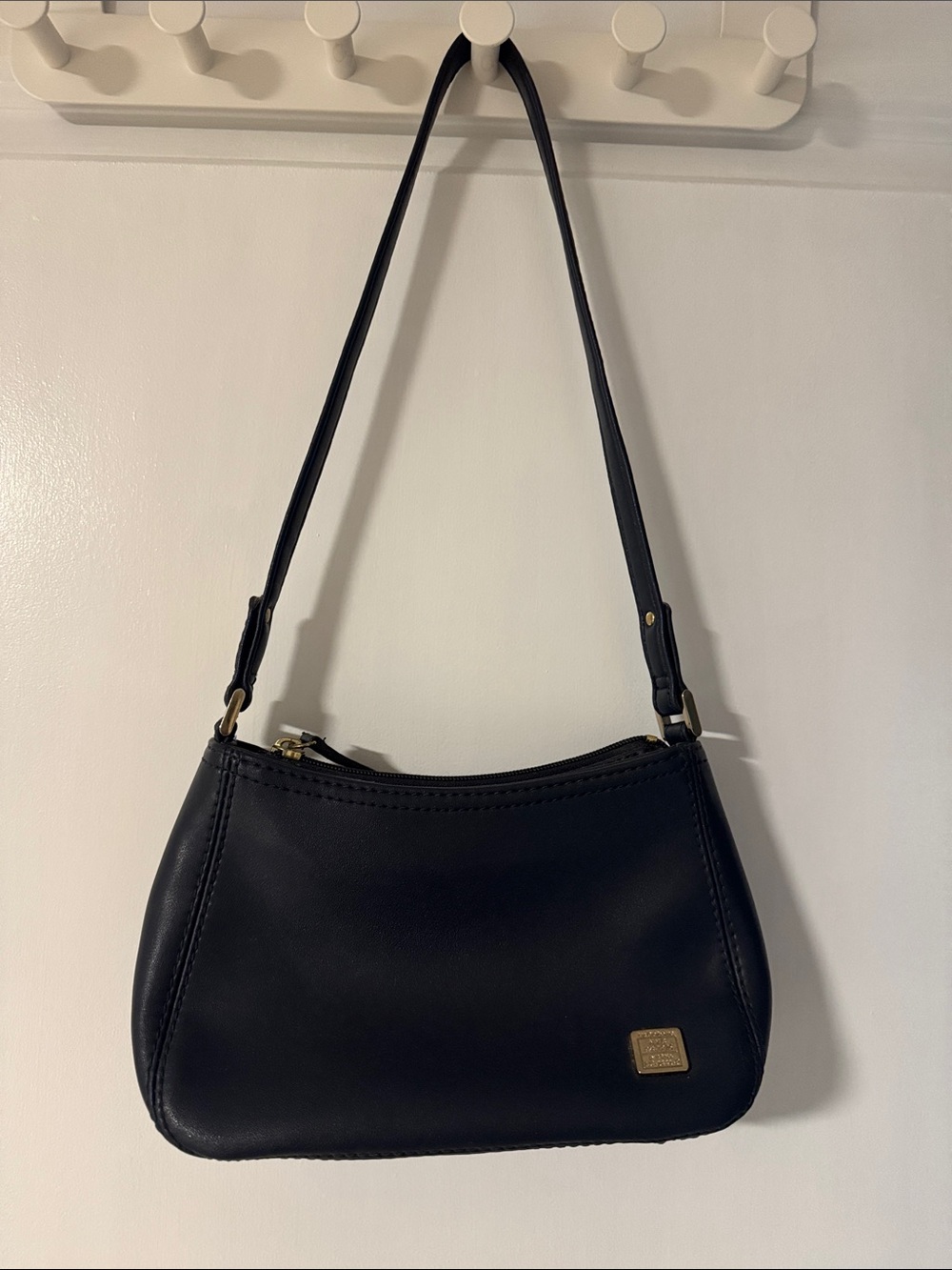 Vintage Liz Claiborne Classic Navy Blue Shoulder Bag